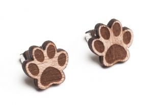 Drewniane kolczyki Paw Earrings