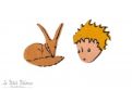 Drewniane kolczyki Little Prince and Fox earrings
