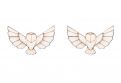 Drewniane kolczyki Snowy Owl Earrings