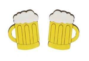 Drewniane kolczyki Beer Earrings