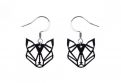 Drewniane kolczyki Black Foxy Earrings