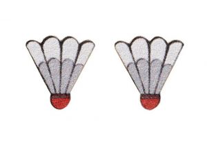 Drewniane kolczyki Badminton Earrings