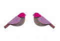 Drewniane kolczyki Purple Cutebird Earrings