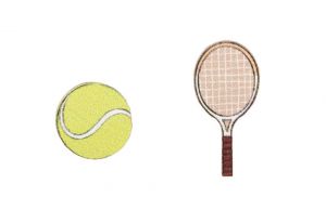 Drewniane kolczyki Tennis Earrings
