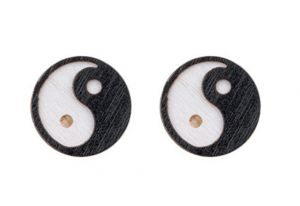 Drewniane kolczyki JinJang Earrings