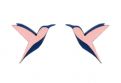 Drewniane kolczyki Pink Hummingbird Earrings