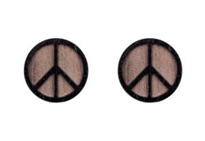 Drewniane kolczyki  Peace Earrings
