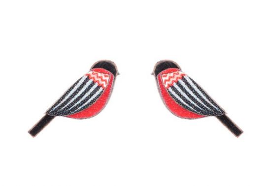 Drewniane kolczyki Zigzag Cutebird Earrings