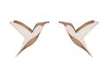 Drewniane kolczyki Natural Hummingbird Earrings