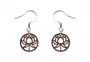 Drewniane kolczyki Lotos Earrings