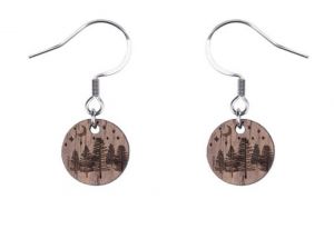 Drewniane kolczyki Wood Dangle Earrings