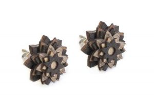Drewniane kolczyki African Flower Earrings
