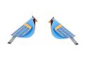 Drewniane kolczyki Blue Cutebird Earrings