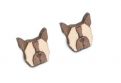 Drewniane kolczyki French Bulldog Earrings