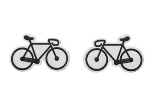Drewniane kolczyki Road Bike Earrings