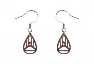 Drewniane kolczyki Drop Earrings