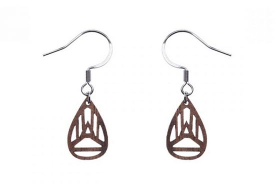 Drewniane kolczyki Drop Earrings