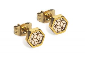 Metalowe kolczyki Virie Earrings Hexagon