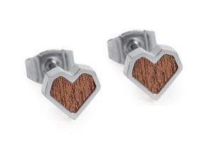 Metalowe kolczyki Red Earrings Heart