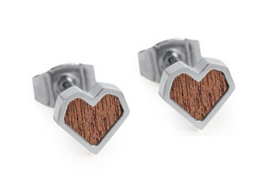 Metalowe kolczyki Red Earrings Heart