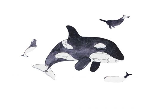 Mini drewniane puzzle – Orka – Marka Epipi