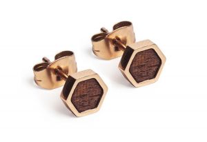 Metalowe kolczyki Rea Earrings Hexagon