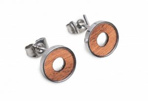Metalowe kolczyki Red Earrings Circle