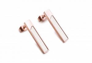 Metalowe kolczyki Bright earrings rectangle Metalowe kolczyki Bright earrings rectangle