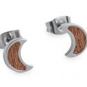 Metalowe kolczyki Red Earrings Halfmoon