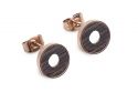 Metalowe kolczyki Rose Earrings Circle