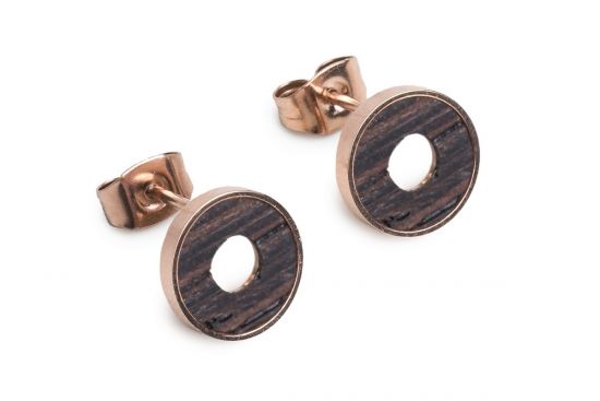 Metalowe kolczyki Rose Earrings Circle