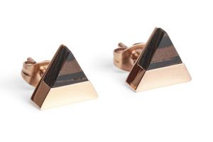 Metalowe kolczyki Rose Earrings Triangle