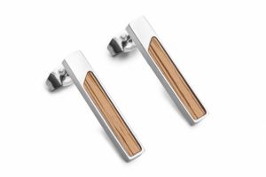 Metalowe kolczyki Lini Earrings Rectangle