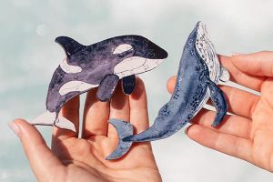 Mini drewniane puzzle – Orka – Marka Epipi