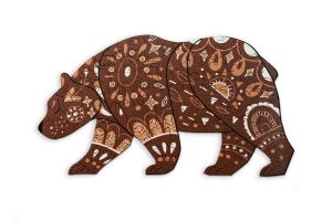 Drewniane puzzle Niedźwiedź Scandi