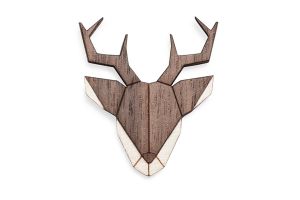 Drewniana broszka Deer Brooch