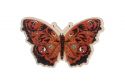 Drewniana broszka Czerwony motyl