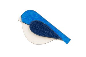 Drewniana broszka Blue Bird Brooch