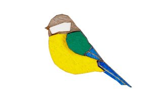 Drewniana broszka Tit Brooch