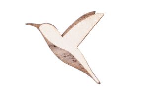 Drewniana broszka Natural Hummingbird Brooch
