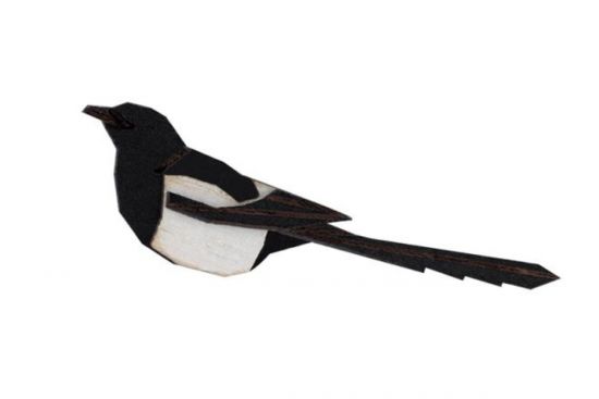 Drewniana broszka Magpie Brooch
