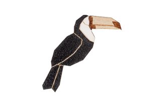 Drewniana broszka Toucan Brooch