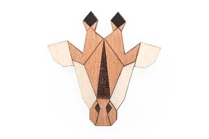 Drewniana broszka Giraffe Brooch