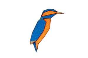 Drewniana broszka Kingfisher Brooch