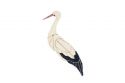 Drewniana broszka Stork Brooch