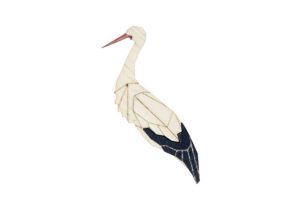 Drewniana broszka Stork Brooch