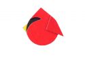 Drewniana broszka Red Cutebird Brooch
