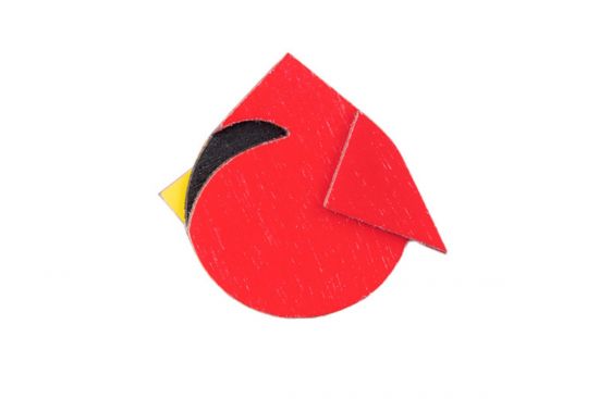 Drewniana broszka Red Cutebird Brooch