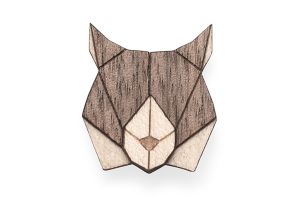 Drewniana broszka Lynx Brooch