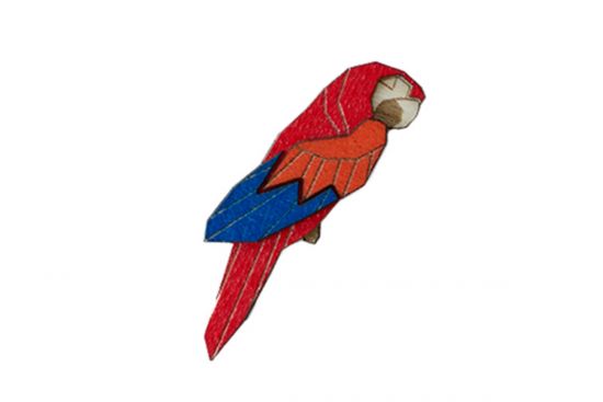 Drewniana broszka Ara Parrot Brooch